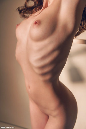 Thin Jenna Kseniya aka Hilary C Peels Off To Expose Her Nude Skinny body