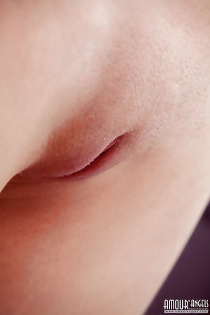 Gorgeous slender babe Bretona shows off her shaved snatch and cute tits