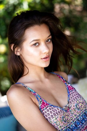 Incredible Slim teen Alex De La Flor spreads her legs to expose hairy pussy