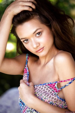 Incredible Slim teen Alex De La Flor spreads her legs to expose hairy pussy