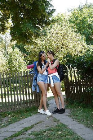 Irresistible lez babes Lee Anne and Emylia Argan with big tits pleasure each others muffs